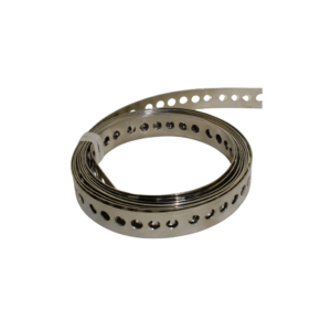 Fita Perfurada de Latão Niquelado 3 Metros - Furo 7mm - Termotécnica